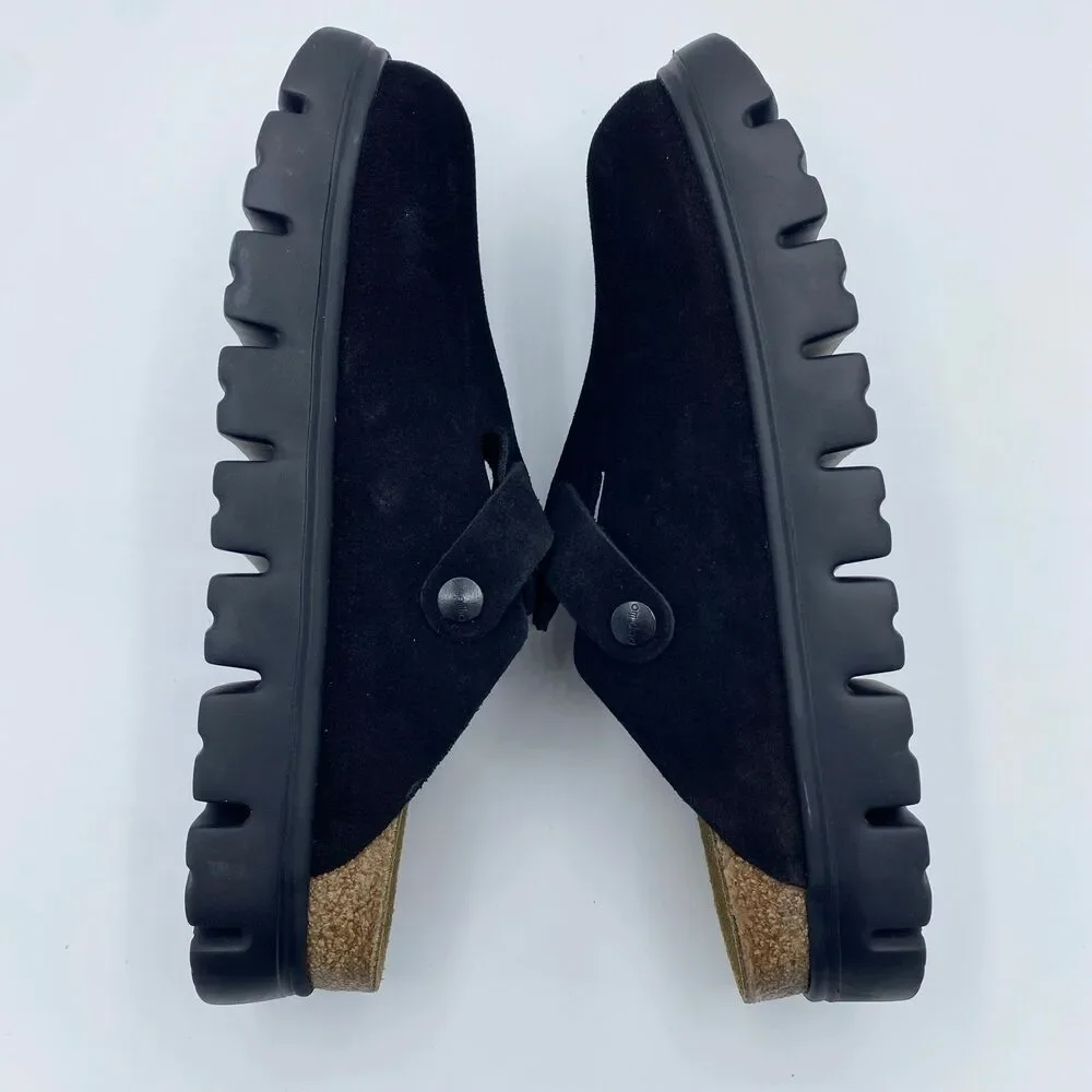 Papillio By Birkenstock Black Suede Boston Clog Size 40 / US 9 - 9.5 - Picture 11 of 13